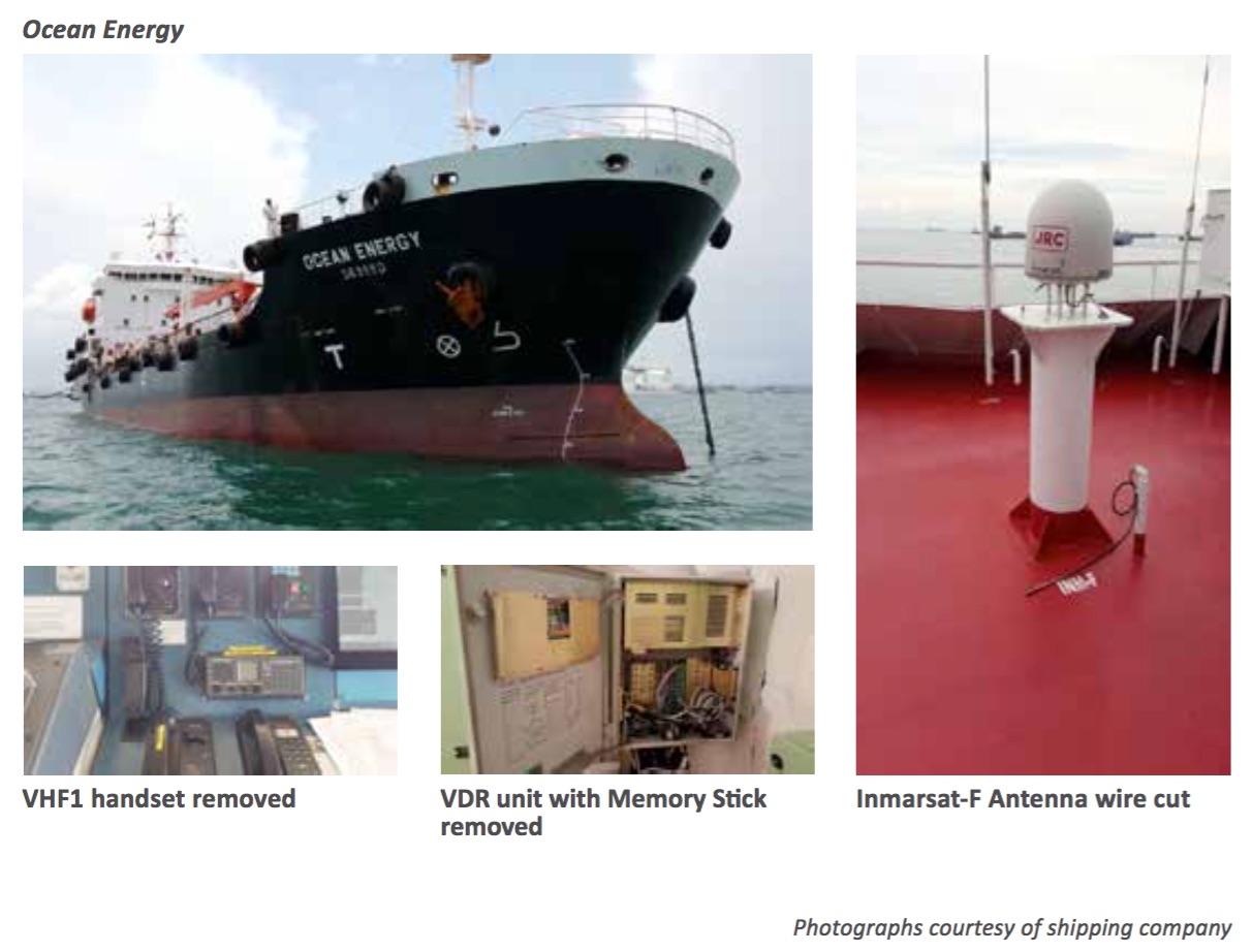Ocean Energy Incident Photo: Shipping Company/ReCAAP ISC