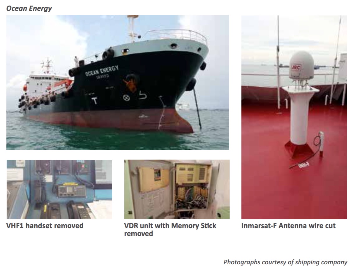Ocean Energy Incident Ocean Energy Incident Photo: Shipping Company/ReCAAP ISC