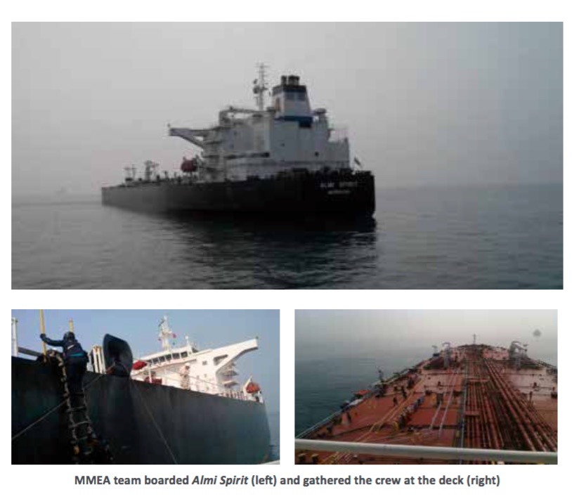 Tanker Almi Spirit Attempted Robbery. Photos Courtesy of ReCAAP ISC Tanker Almi Spirit Attempted Robbery. Photos Courtesy of ReCAAP ISC