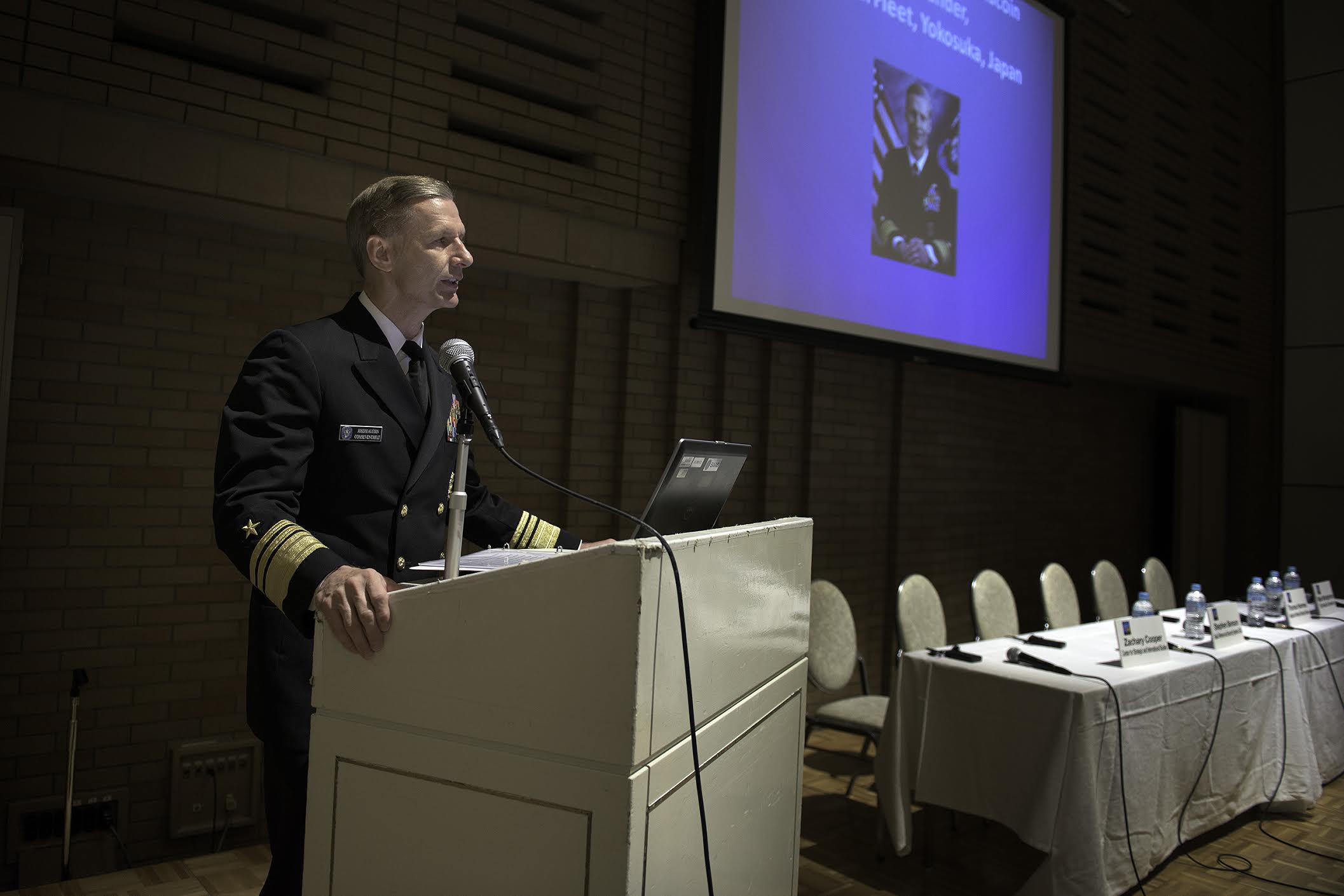 VAdm Aucoin at OpTech East VAdm Aucoin at OpTech East