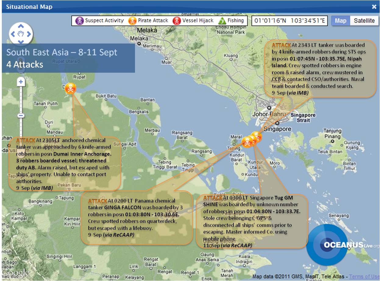 South East Asia Attacks Situational Map