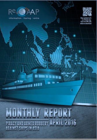 ReCAAP ISC April 2016 Report Cover ReCAAP ISC April 2016 Report Cover