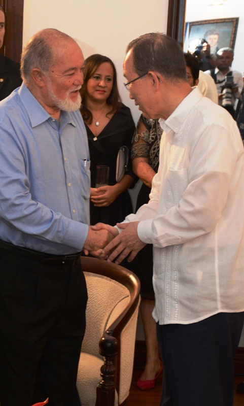 Ban ki-moon visits Seychelles meets Sir James Mancham Ban ki-moon visits Seychelles meets Sir James Mancham.