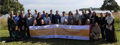 The international delegation during a field trip in Maryland, U.S., to witness ?environmental literacy in action