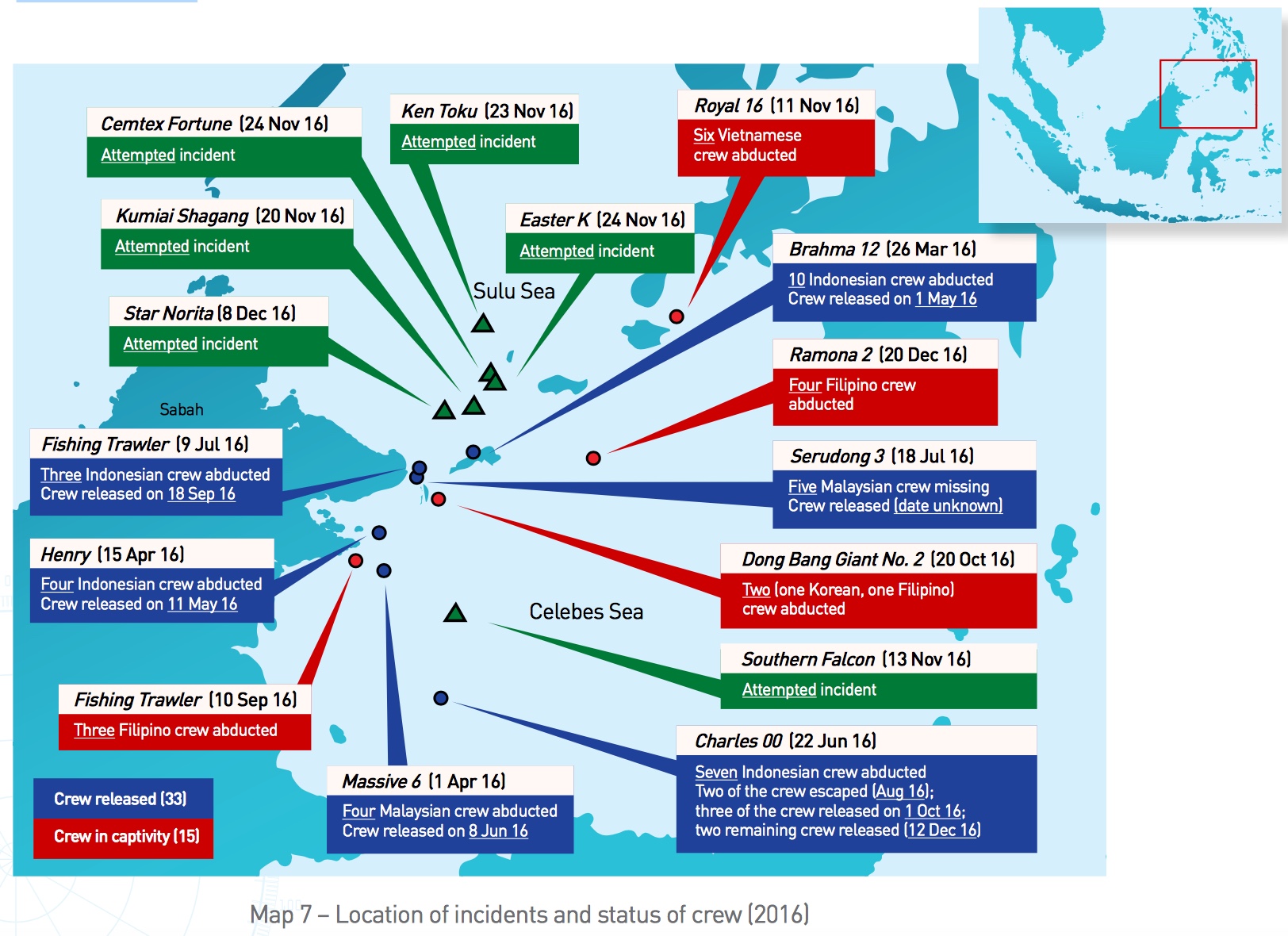 Location of Incidents & Status of Crew - ReCAAP ISC Location of Incidents & Status of Crew - ReCAAP ISC