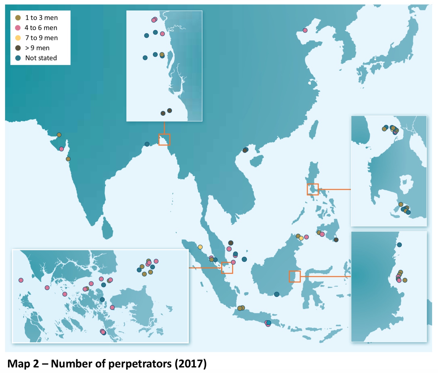 Map 2 - Number of Perpetrators (2017) - ReCAAP ISC Map 2 - Number of Perpetrators (2017) - ReCAAP ISC