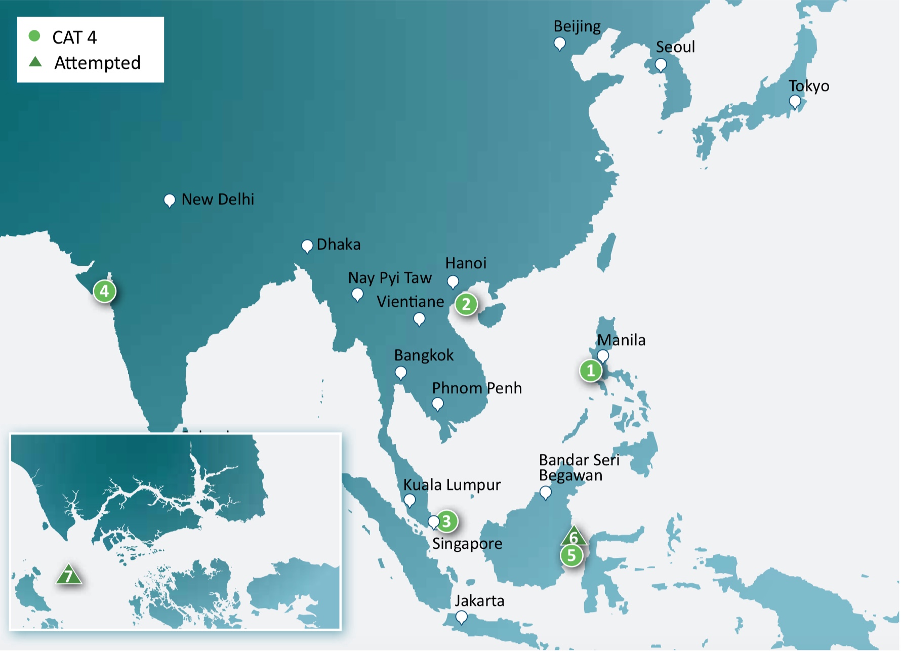 Map1: Location of Incidents, Jan 2018 - Image: ReCAAP ISC Map1: Location of Incidents, Jan 2018 - Image: ReCAAP ISC
