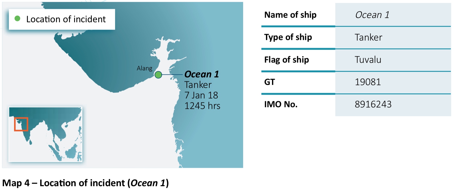 Map 4: Location of Incident - Image; ReCAAP ISC Map 4: Location of Incident - Image; ReCAAP ISC