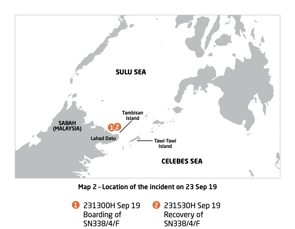 Map 2 - Location of the incident on 23 Sep. Courtesy of ReCAAP ISC