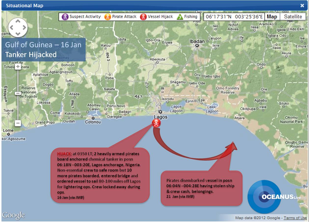 Gulf of Guinea, Nigeria Hijack Gulf of Guinea, Nigeria Hijack
