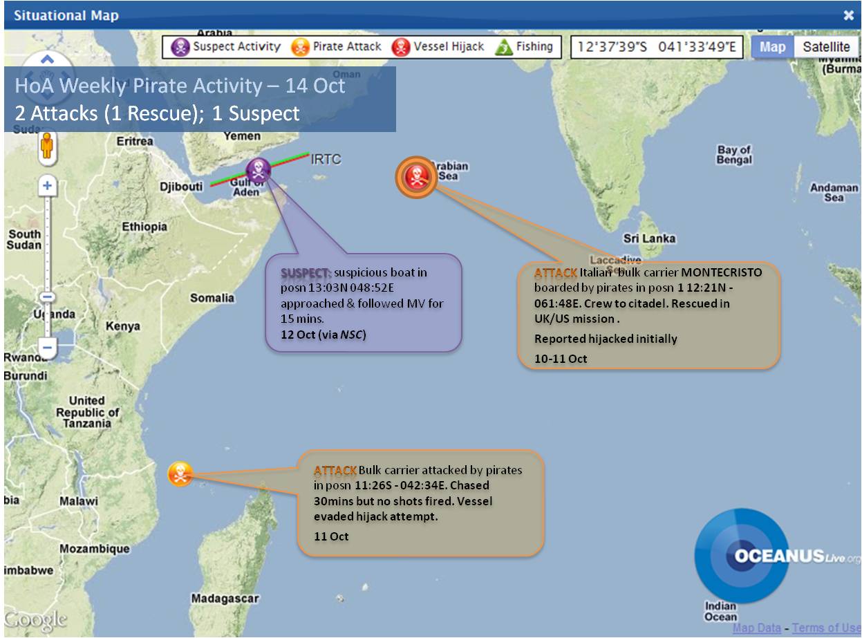 HoA Weekly Pirate Activity Map