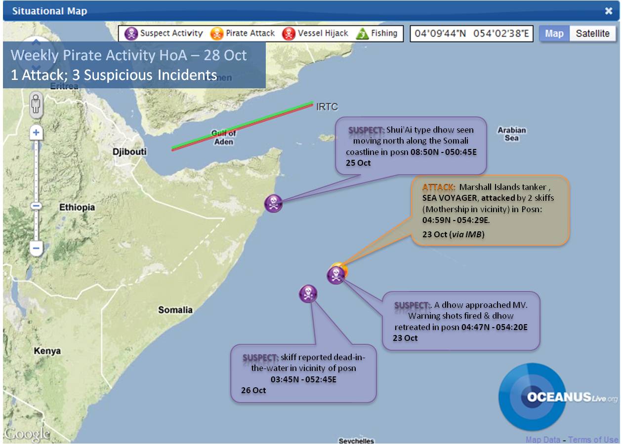 HoA Weekly Pirate Activity Map