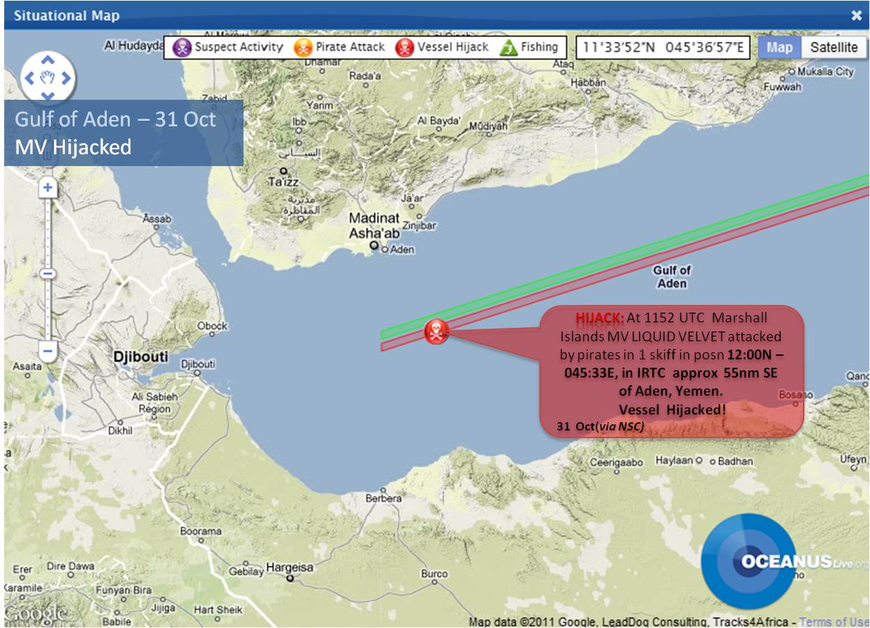 Situational Map - Gulf of Aden Hijack Situational Map - Gulf of Aden Hijack