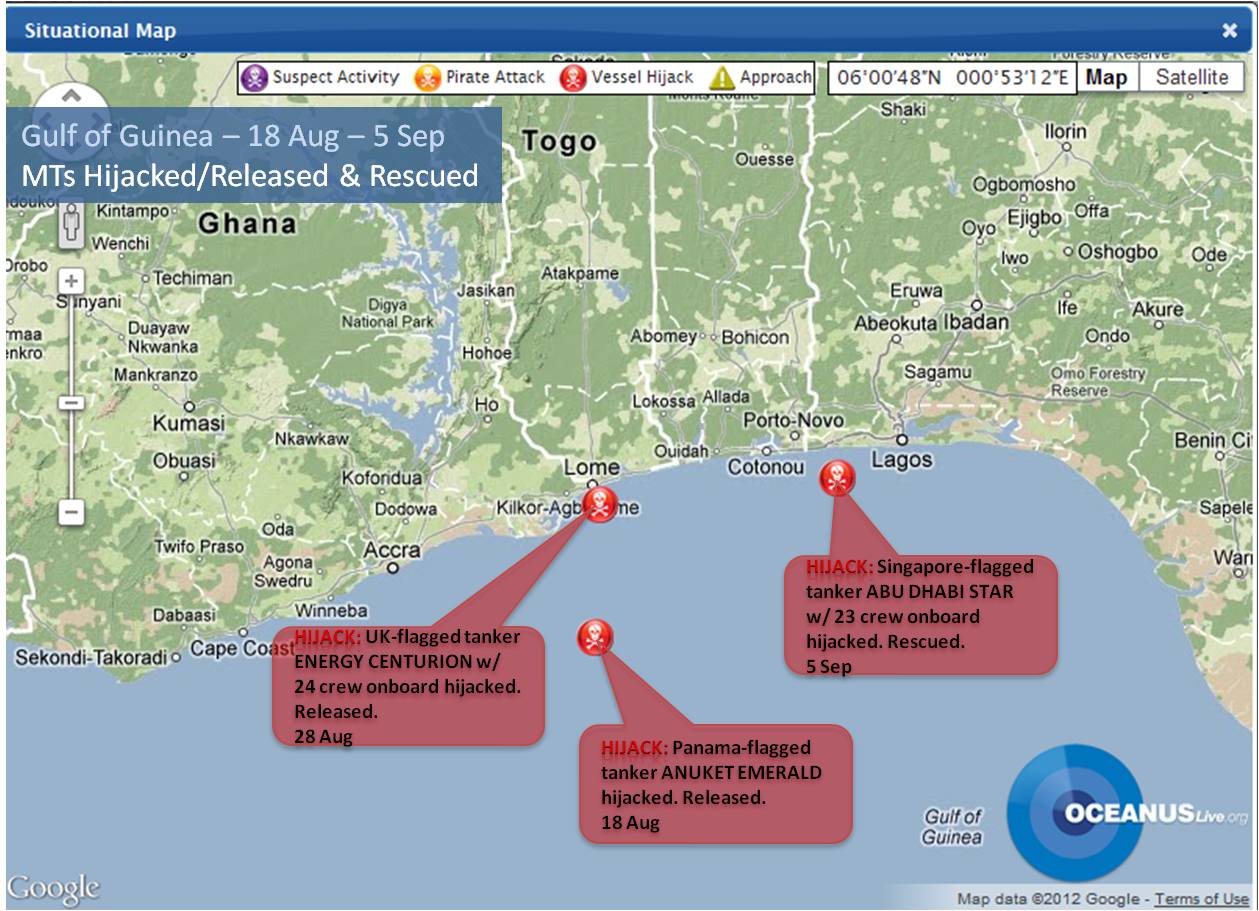 Gulf of Guinea Hijacks Gulf of Guinea Hijacks