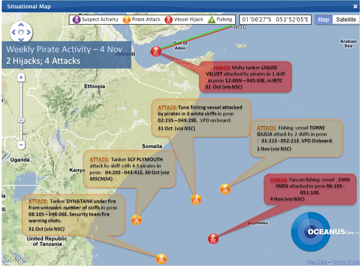 HoA Weekly Pirate Activity Map
