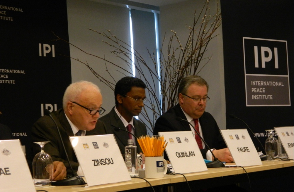 Ambassador Faure at IPI Ambassador Faure at IPI