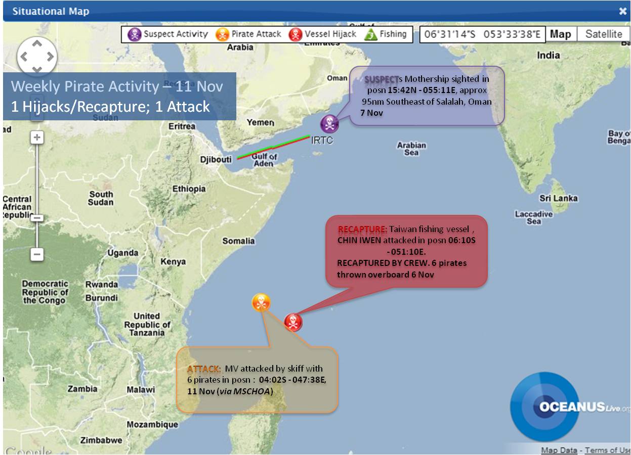 HoA Weekly Pirate Activity Map