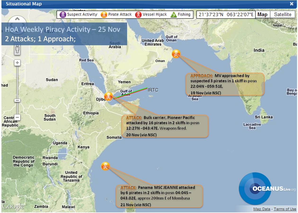HoA Weekly Pirate Activity Map