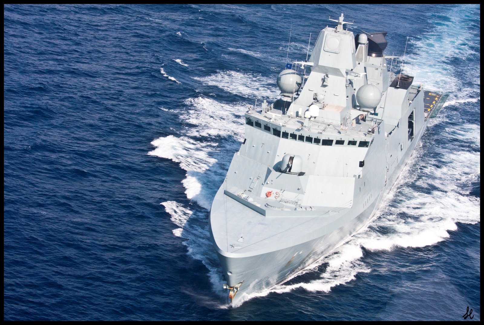 Danish warship Iver Huitfeldt Photo: NATO Danish warship Iver Huitfeldt Photo: NATO