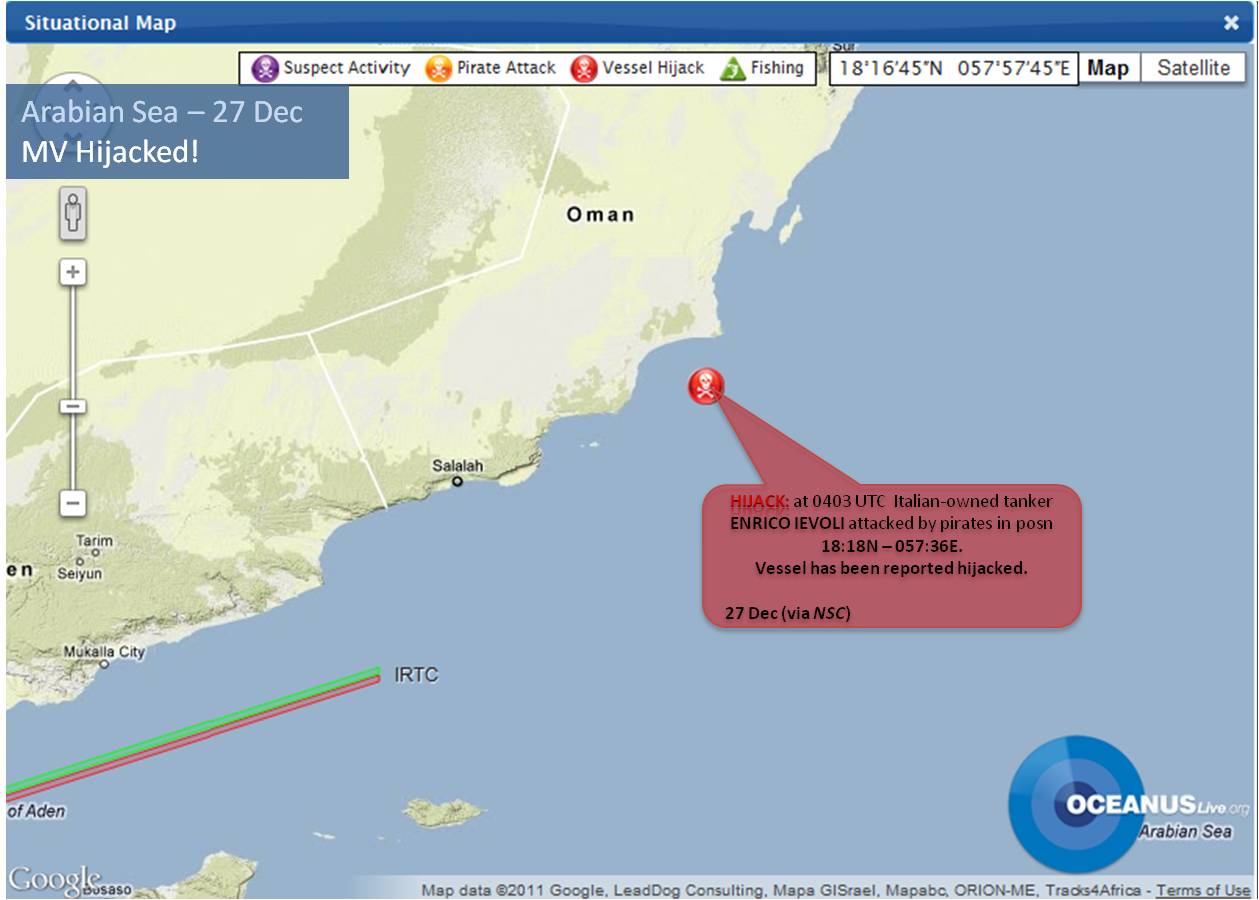 MT Enrico Ievoli Hijacked off Oman MT Enrico Ievoli Hijacked off Oman - OL