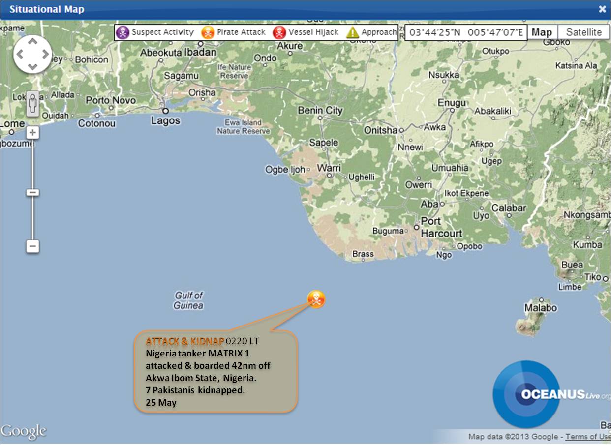 Gulf of Guinea - Situational Map Src: OCEANUSLive Gulf of Guinea - Situational Map Src: OCEANUSLive
