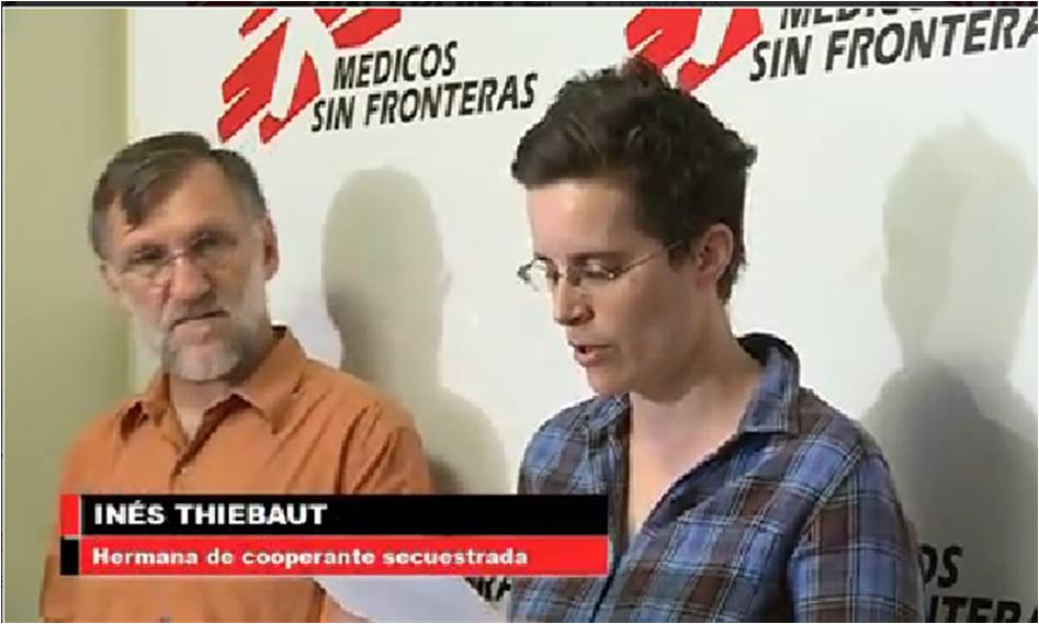 MSF Spain President with Ines Thiebaut, Sister of Blanca MSF Spain President with Ines Thiebaut, Sister of Blanca