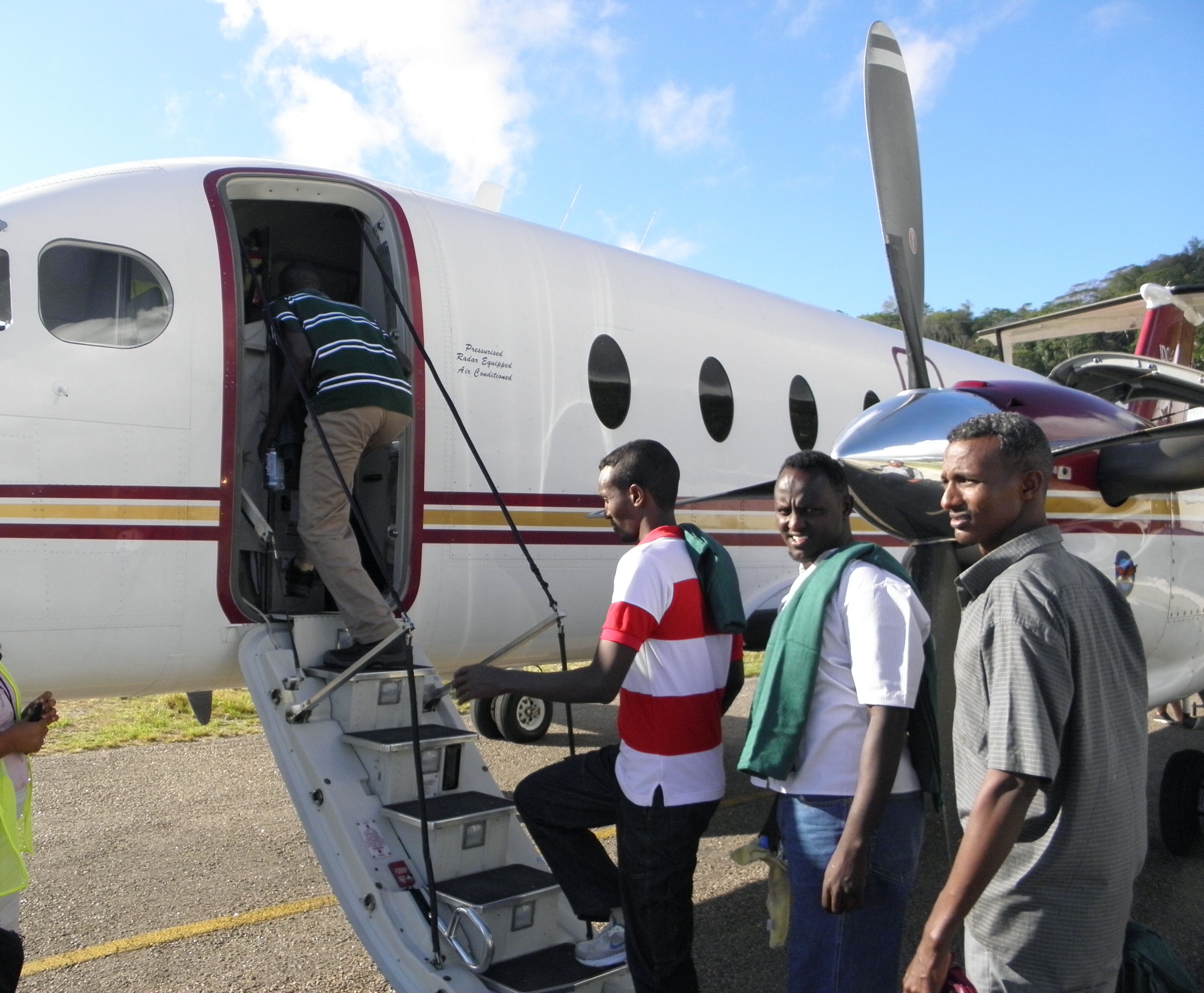 Seychelles Repatriates Somali Pirates to Puntland Photo: Syechelles Min HA&T/OCEANUSLive