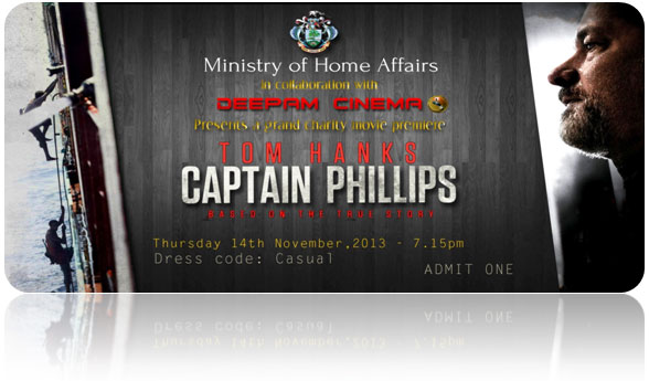Captain Phillips Film Screening in Seychelles, November 14 Captain Phillips Film Screening in Seychelles, November 14