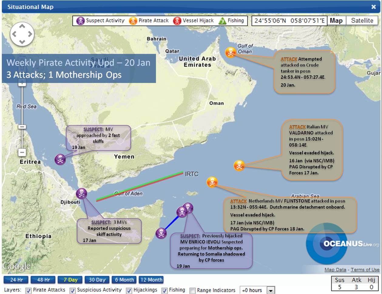 HoA Weekly Pirate Activity Map