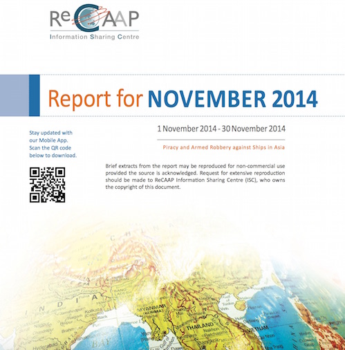 ReCAAP ISC November Report