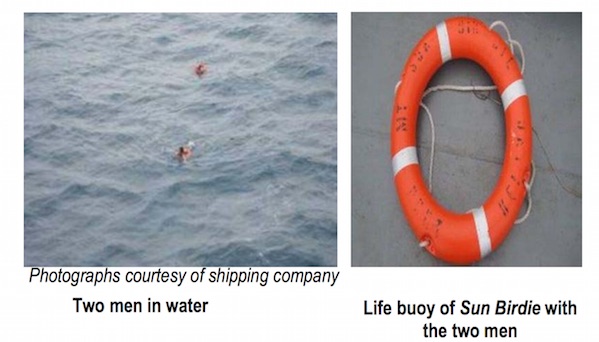 Pirates rescued after jumping overboard Pirates rescued after jumping overboard