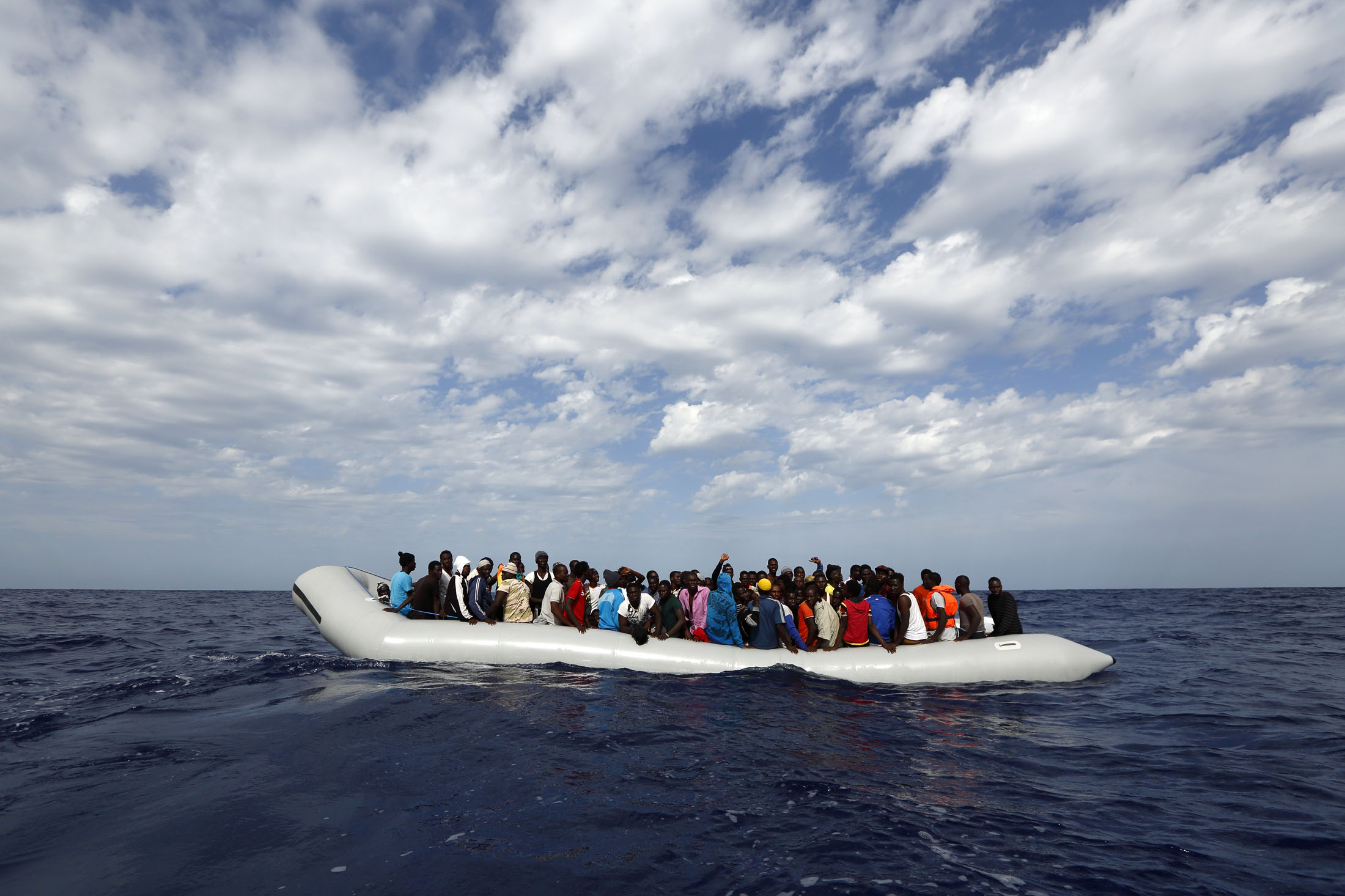 Illegal Migrant RHIB Photo: MOAS Illegal Migrant RHIB Photo: MOAS