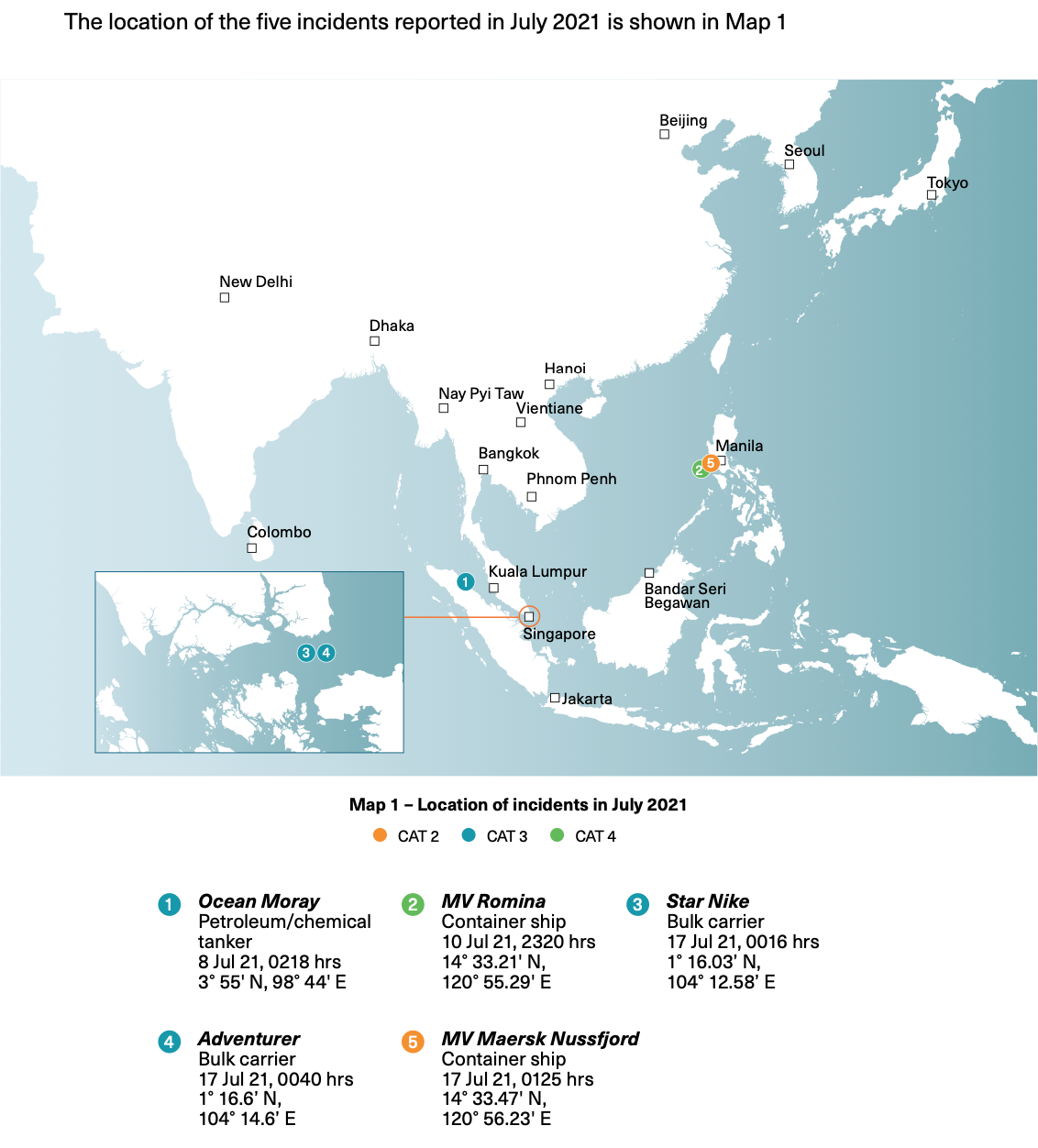 Location of 5 Incidents Location of 5 Incidents Image Credit: ReCAAPISC
